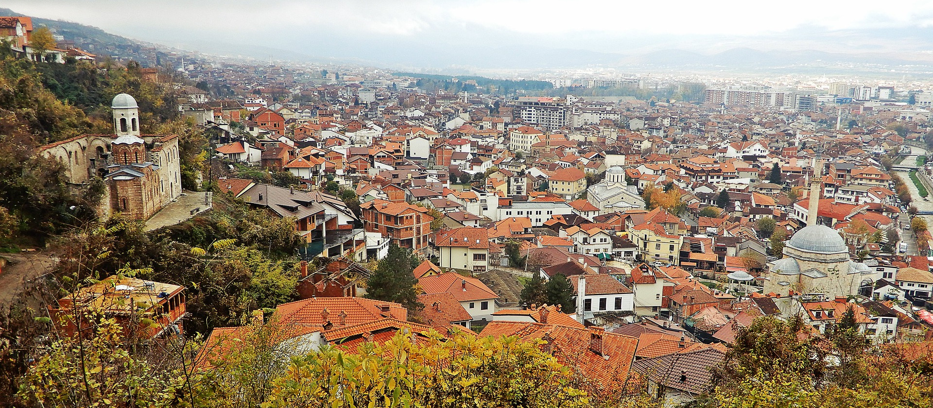 Skyline of Prizren, Kosovo.
